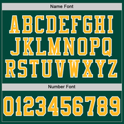 Custom Green Gold-White Mesh Authentic Football Jersey