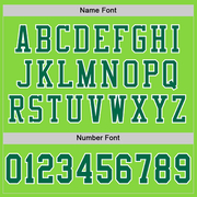 Custom Neon Green Kelly Green-White Mesh Authentic Football Jersey