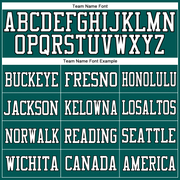 Custom Midnight Green White Gray-Black Mesh Authentic Football Jersey