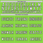 Custom Neon Green Black-White Mesh Authentic Throwback Football Jersey