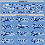 Custom Light Blue Royal-White Hockey Jersey