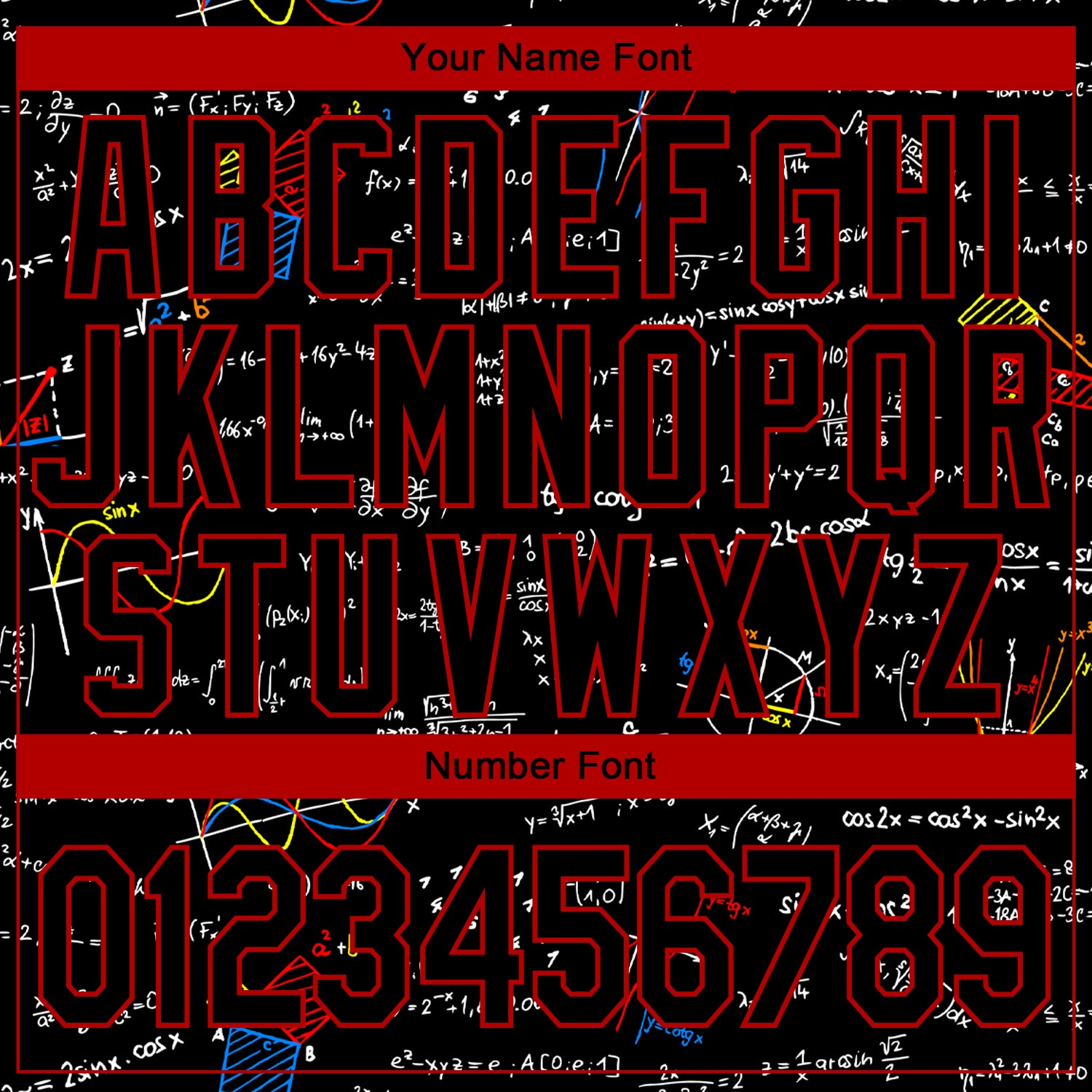 Custom Stitched Black Black Red-White 3D Pattern Design Math Sports Pullover Sweatshirt Hoodie