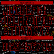 Custom Stitched Black Black Red-White 3D Pattern Design Math Sports Pullover Sweatshirt Hoodie