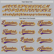Custom Gray Purple-Gold Hockey Jersey