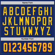 Custom Royal Gold-Orange Hockey Jersey