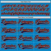 Custom Blue Navy-Orange Hockey Lace Neck Jersey