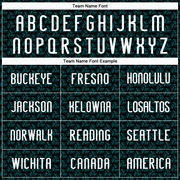 Custom Teal White-Black Geometric Shape Sublimation Volleyball Uniform Jersey