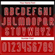 Custom Red Black-White Geometric Shape Sublimation Volleyball Uniform Jersey