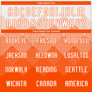 Custom Orange White Geometric Shape Sublimation Volleyball Uniform Jersey