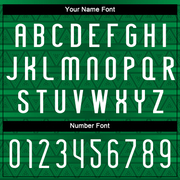 Custom Kelly Green White Geometric Shape Sublimation Volleyball Uniform Jersey