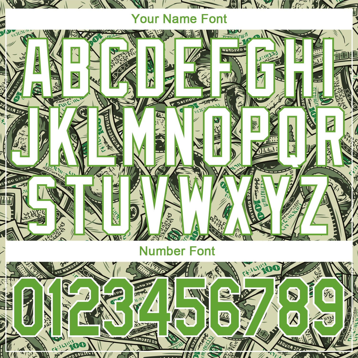 Custom Stitched Green Neon Green-White 3D Pattern Design Dollar Sports Pullover Sweatshirt Hoodie