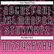 Custom Pink Black-White Abstract Network Sublimation Volleyball Uniform Jersey