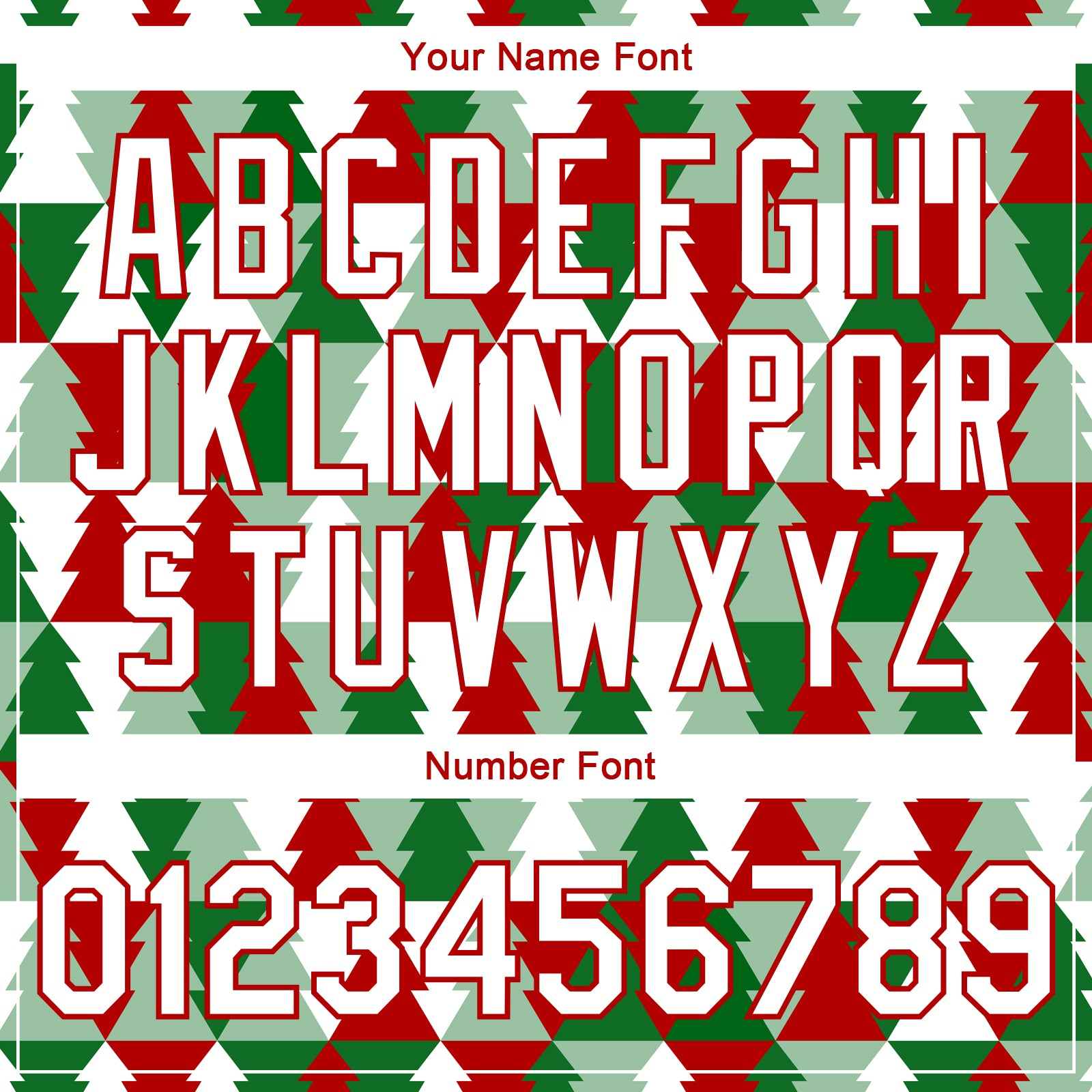 Custom Kelly Green White-Red Christmas Tree 3D Bomber Full-Snap Varsity Letterman Jacket