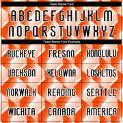 Custom Orange Black-White Geometric Shape Sublimation Volleyball Uniform Jersey