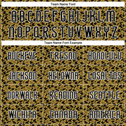 Custom Old Gold Black-White Geometric Shape Sublimation Volleyball Uniform Jersey