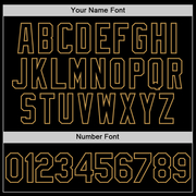 Custom Black Old Gold Bomber Full-Snap Varsity Letterman Lapel Collar Byron Jacket