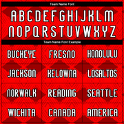 Custom Red White-Black Geometric Shape Sublimation Volleyball Uniform Jersey