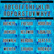 Custom Thunder Blue Black-Lakes Blue Geometric Shape Sublimation Volleyball Uniform Jersey