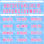 Custom Powder Blue Pink-White Lines Splatter Art Sublimation Volleyball Uniform Jersey