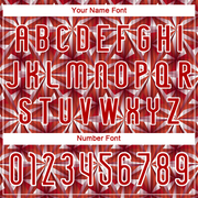 Custom Red White Geometric Shape Sublimation Volleyball Uniform Jersey