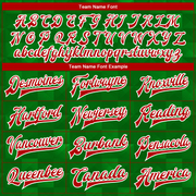 Custom Kelly Green Red-White Mexico 3D Bomber Full-Snap Varsity Letterman Jacket