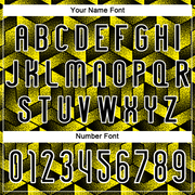 Custom Light Yellow Black-White Geometric Shape Sublimation Volleyball Uniform Jersey