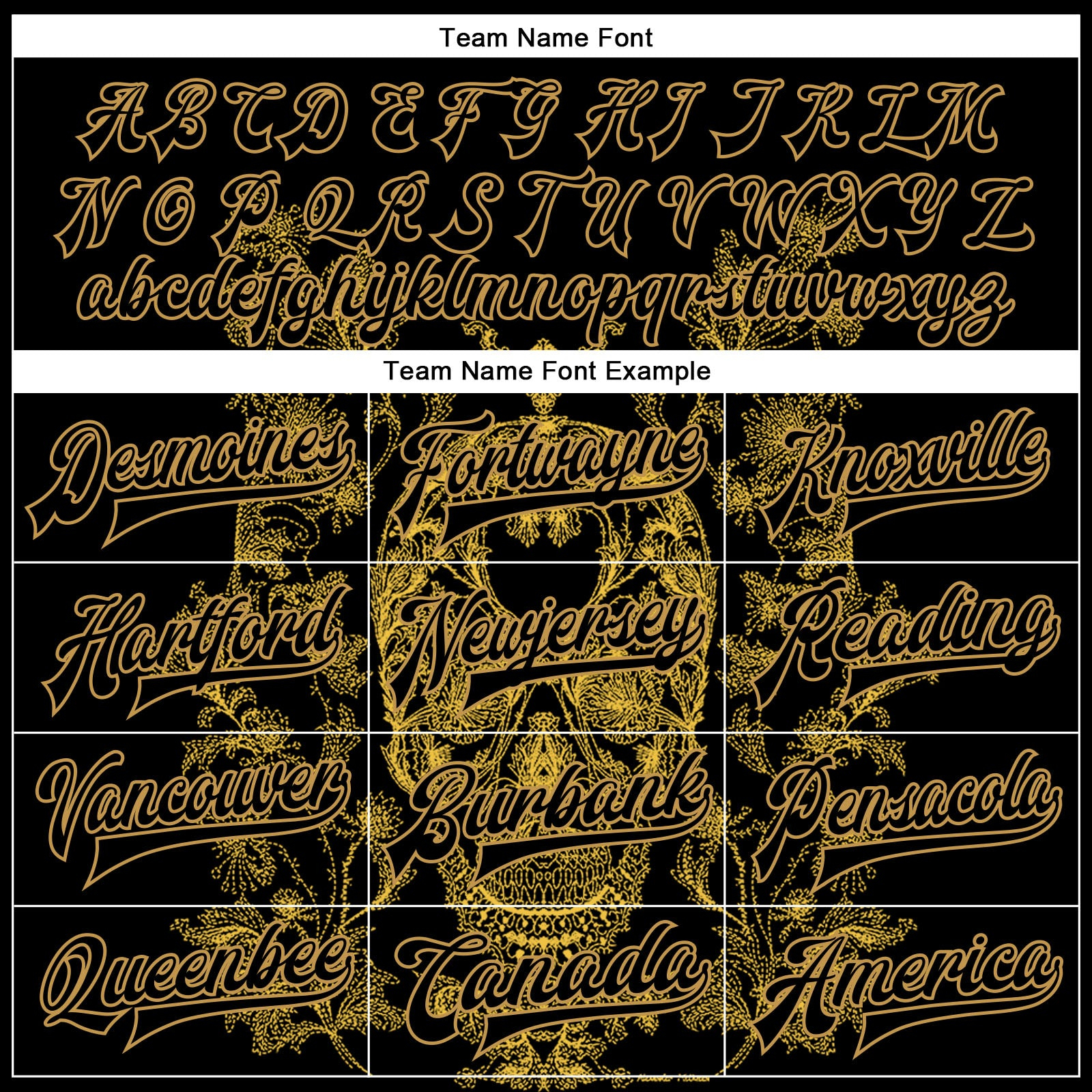 Custom Black Old Gold Skull Fashion 3D Bomber Full-Snap Varsity Letterman Jacket