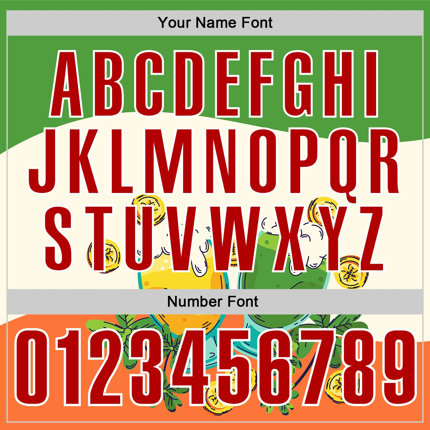 Custom Green Red-White 3D St. Patrick's Day Shamrock Beer Performance Polo Shirt