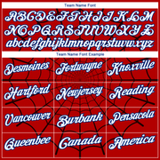 Custom Red Royal-White 3D Pattern Design Spider Web Performance Golf Polo Shirt