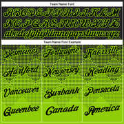 Custom Black Neon Green 3D Pattern Design Gradient Square Shape Performance Polo Shirt