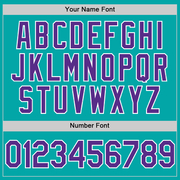 Custom Aqua Purple-White Performance Vapor Golf Polo Shirt