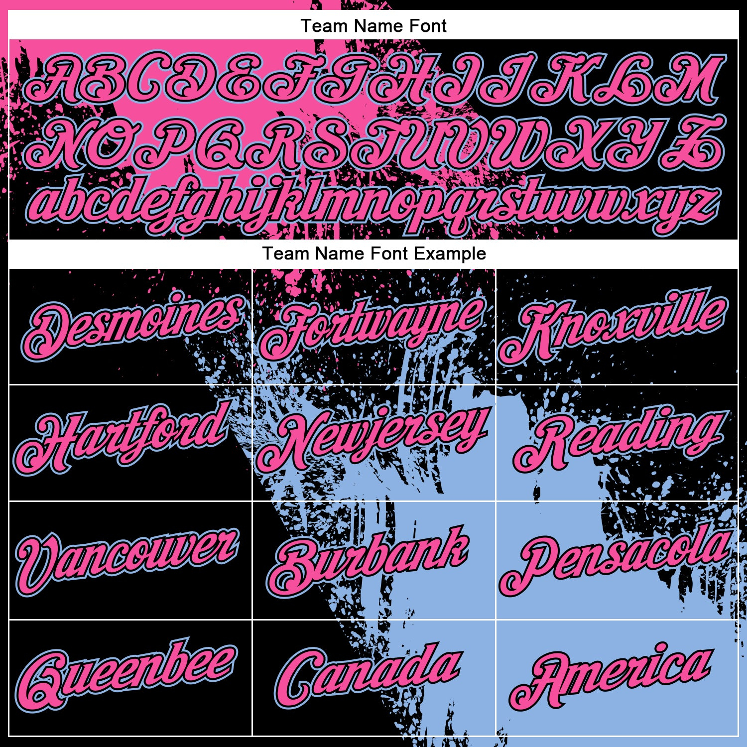 Custom Pink Black-Light Blue 3D Pattern Design Abstract Brush Stroke Performance Polo Shirt