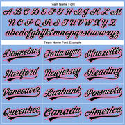 Custom Light Blue Black White-Hot Pink Performance Vapor Golf Polo Shirt