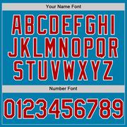 Custom Panther Blue Red-White Performance Vapor Golf Polo Shirt