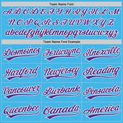 Custom Sky Blue Purple-White Performance Vapor Golf Polo Shirt