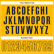 Custom Gold Navy Performance Vapor Golf Polo Shirt