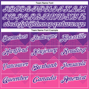 Custom Purple Pink-White 3D Pattern Design Gradient Square Shape Performance Polo Shirt