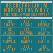 Custom Teal Old Gold Performance Golf Polo Shirt