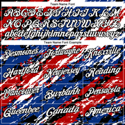 Custom Black Red-Royal 3D Bowling Abstract Grunge Art Performance Polo Shirt