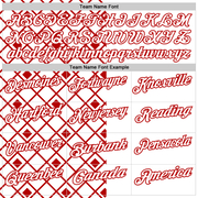 Custom White Red 3D Tennis Performance Polo Shirt