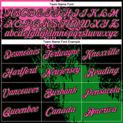 Custom Pink Black-Grass Green 3D Pattern Design Abstract Brush Stroke Performance Polo Shirt