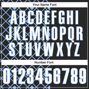 Custom Black White-Light Blue 3D Tennis Performance Polo Shirt