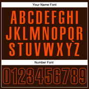 Custom Brown Orange Performance Vapor Golf Polo Shirt