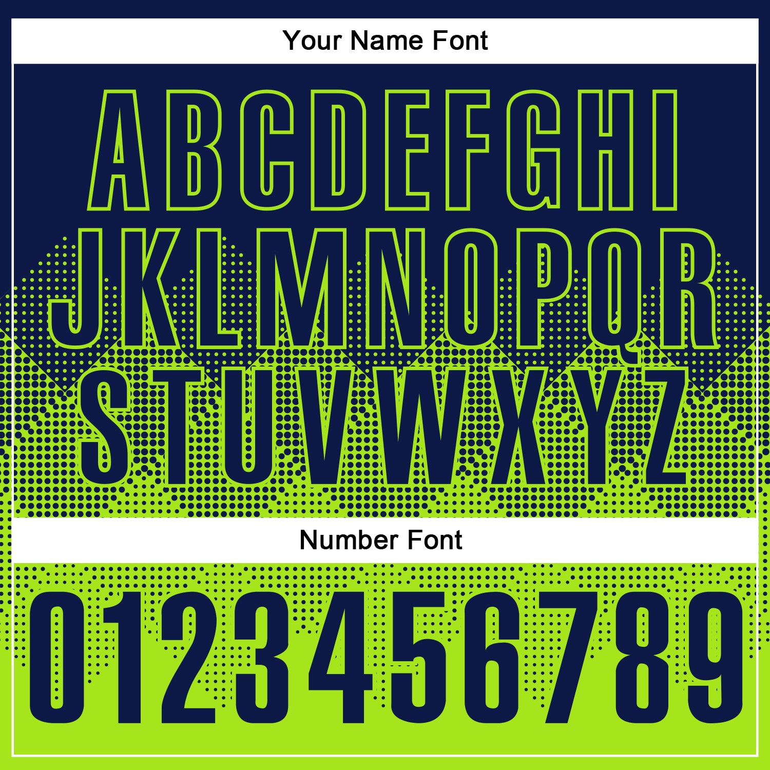 Custom Navy Neon Green 3D Pattern Design Gradient Square Shape Performance Polo Shirt