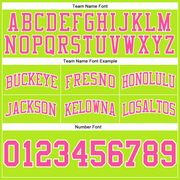 Custom Neon Green Pink-White Authentic Throwback Basketball Shorts