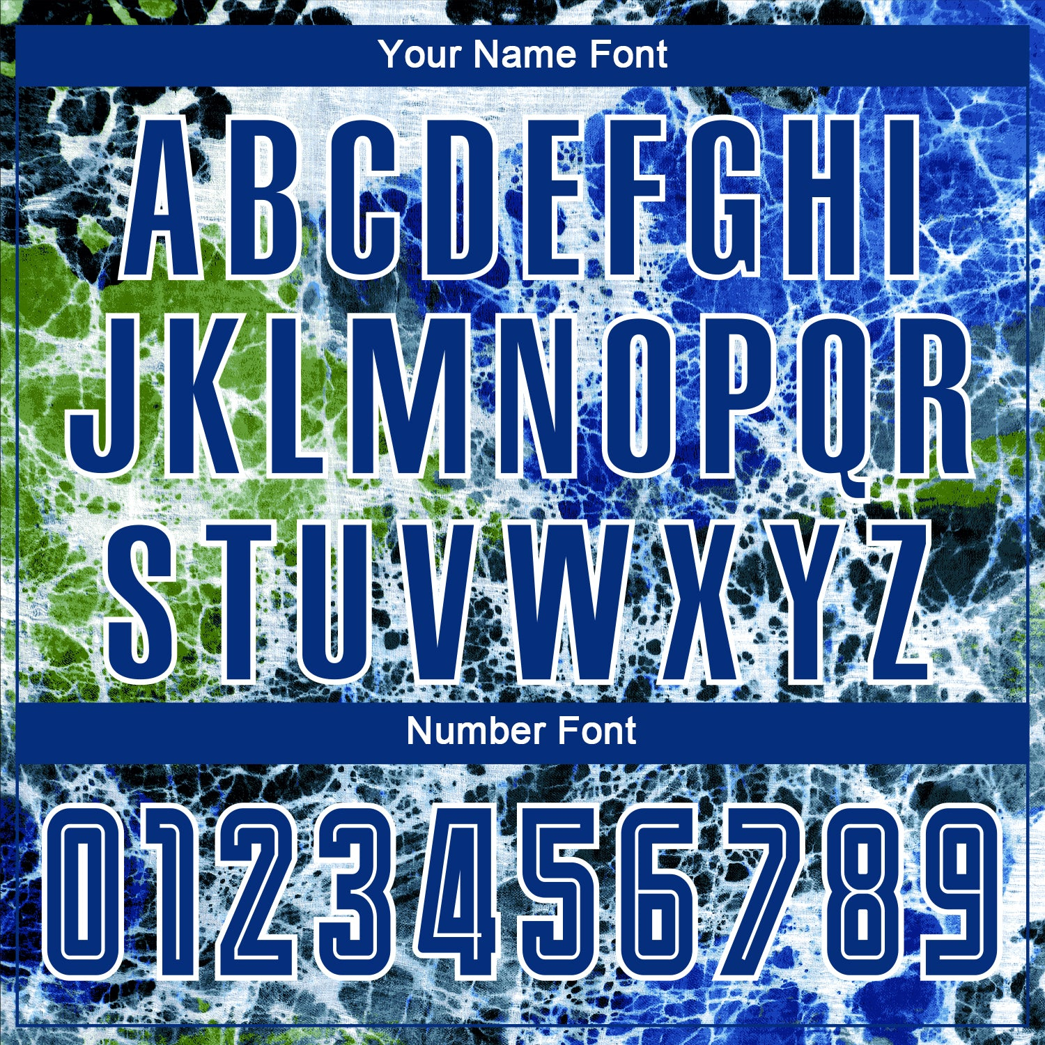 Custom Tie Dye Royal-White Sublimation Soccer Uniform Jersey