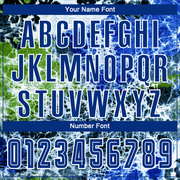 Custom Tie Dye Royal-White Sublimation Soccer Uniform Jersey