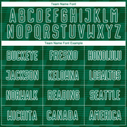 Custom Kelly Green Green-White Line Sublimation Soccer Uniform Jersey