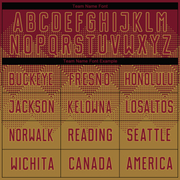 Custom Old Gold Crimson Sublimation Soccer Uniform Jersey