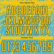 Custom Sky Blue Yellow-Black Sublimation Soccer Uniform Jersey